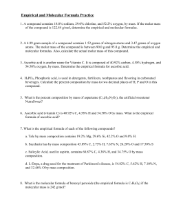 Empirical and Molecular Formula Practice
