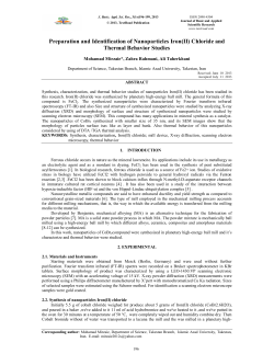 Preparation and Identification of Nanoparticles Iron (II) Chloride and