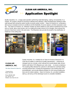 CAA Application Spotlight Ambient Air Cleaning