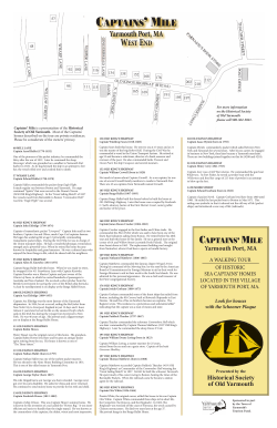 Captains` Mile Walking Tour Map