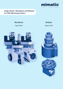 Angle Heads - Monoblock and Modular for CNC Machining Centers
