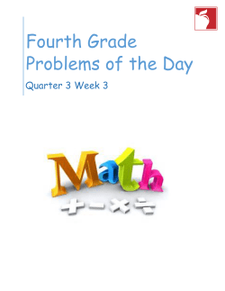 Fourth Grade Problems of the Day