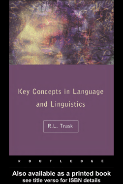 Key Concepts in Language and Linguistics