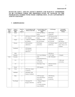 Annexure-II- List of Depots