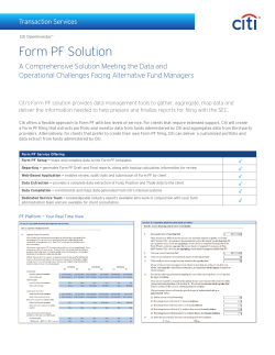Form PF Solution