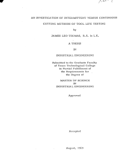 AN INVESTIGATION OF INTERMITTENT VERSUS CONTINUOUS