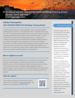 2015 Glacial Isostatic Adjustment (GIA) Modeling