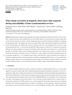 Time-stamp correction of magnetic observatory data acquired during