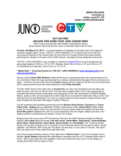 hot on fire! arcade fire nabs four juno award wins