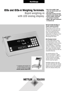 ID3s and ID3s-A Weighing Terminals