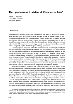 The Spontaneous Evolution of Commercial Law