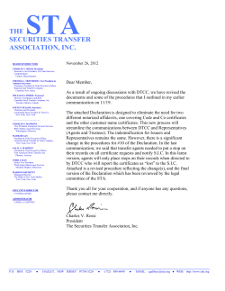 the securities transfer association, inc. sta