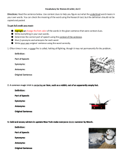 Act 2 Vocab - Student Copy