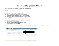 Financial Aid Navigation in MyCACC