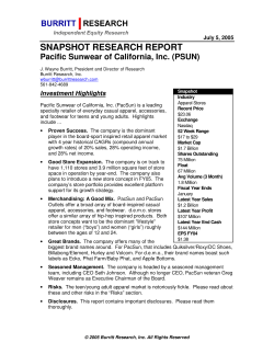 Snapshot Stock Report