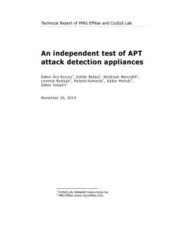 An independent test of APT attack detection appliances
