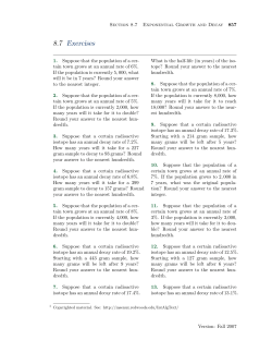 Exercises with Solutions