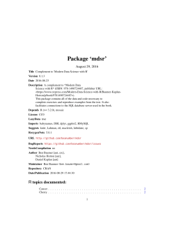 Package `mdsr`