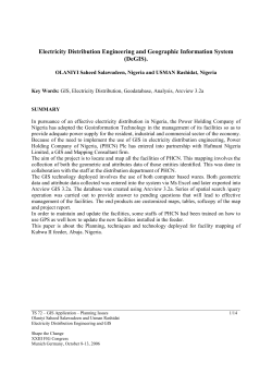 Electricity Distribution Engineering and Geographic Information