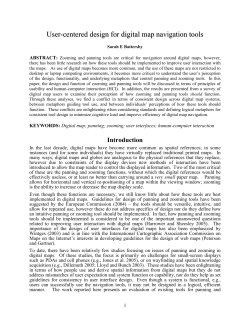 User-centered design for digital map navigation tools