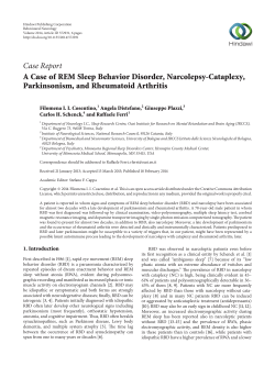 A Case of REM Sleep Behavior Disorder, Narcolepsy