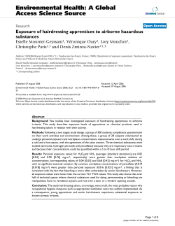 Exposure of hairdressing apprentices to airborne hazardous