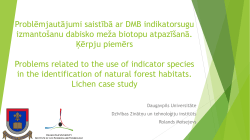 Problēmjautājumi saistībā ar DMB indikatorsugu