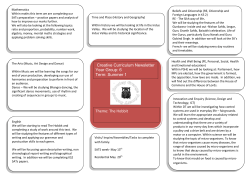 Creative Curriculum Newsletter Year Group: 6