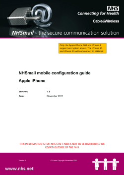NHSmail mobile configuration guide Apple iPhone