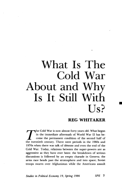Cold War - Studies in Political Economy