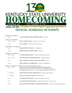 official schedule of events