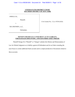 Motion for Default Judgment - Notice