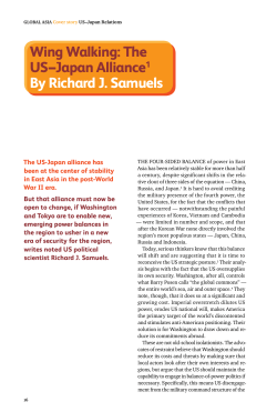 The US&ndash;Japan Alliance1 By Richard J. Samuels