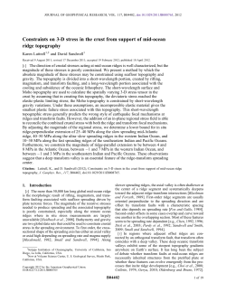 Constraints on 3-D stress in the crust from support of mid