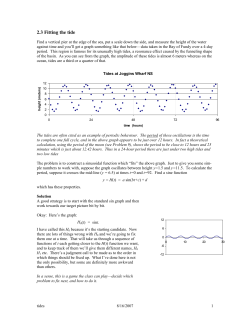 2.3 Fitting the tide