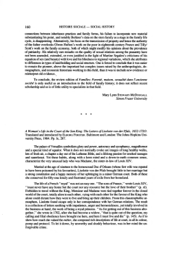 Parente, maison, sexualite dans I` uncienne Simon