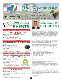 Grapevine - Spring 2016 - Italian American Chamber of Commerce
