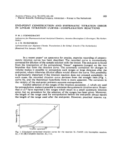 END-POINT CONSTRUCTION AND SYSTEMATIC TITRATION
