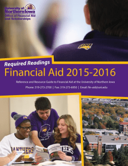 here - Financial Aid - University of Northern Iowa