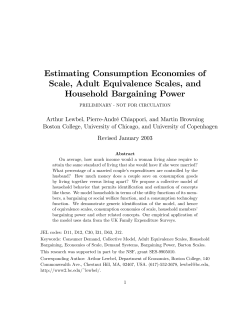 Estimating Consumption Economies of Scale, Adult Equivalence