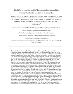 The Effect of Land Use and Its Management Practices on Plant