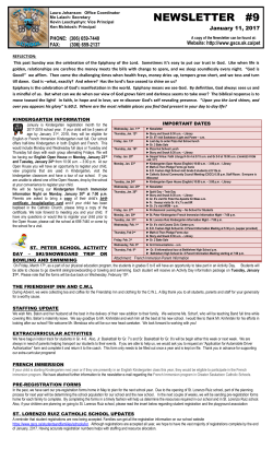 Newsletter #9, Jan. 11, 2017 pdf - Greater Saskatoon Catholic Schools