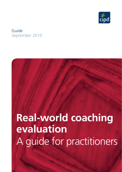 Real-world coaching evaluation A guide for practitioners