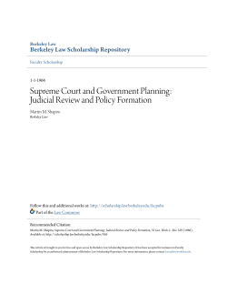 Supreme Court and Government Planning: Judicial Review and