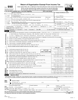 ACS Financials | IRS Tax Forms 990