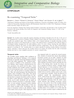 Re-examining “Temporal Niche”