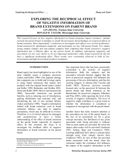 Exploring The Reciprocal Effect Of Negative Information Of Brand