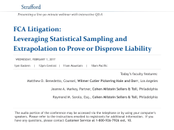 FCA Litigation: Leveraging Statistical Sampling and Extrapolation to