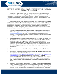 Presidential Primary Petitions