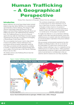 Human Trafficking &ndash; A Geographical Perspective - Woodlands